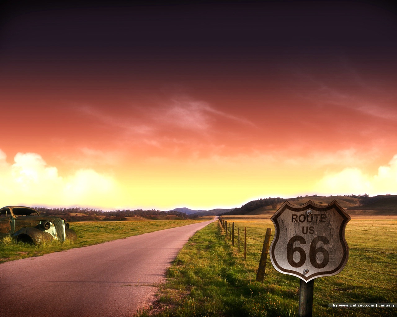 Route 66 Desktop Wallpaper Wallpapersafari