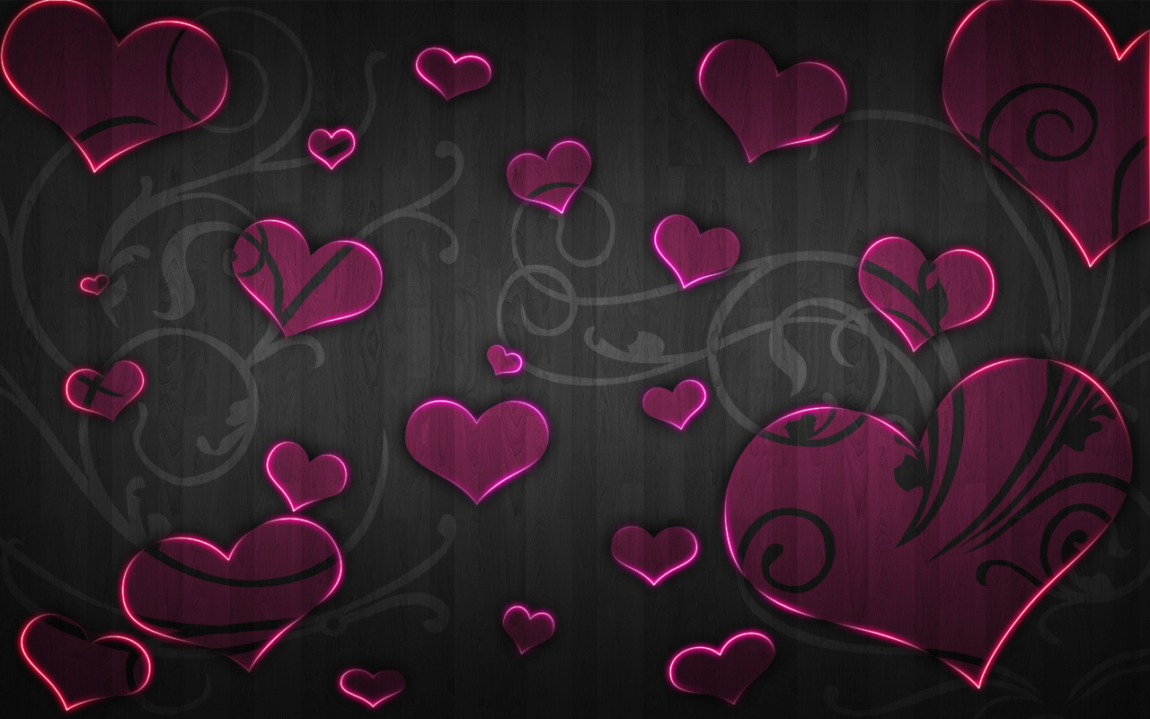 Pink and Black Heart Wallpaper - WallpaperSafari