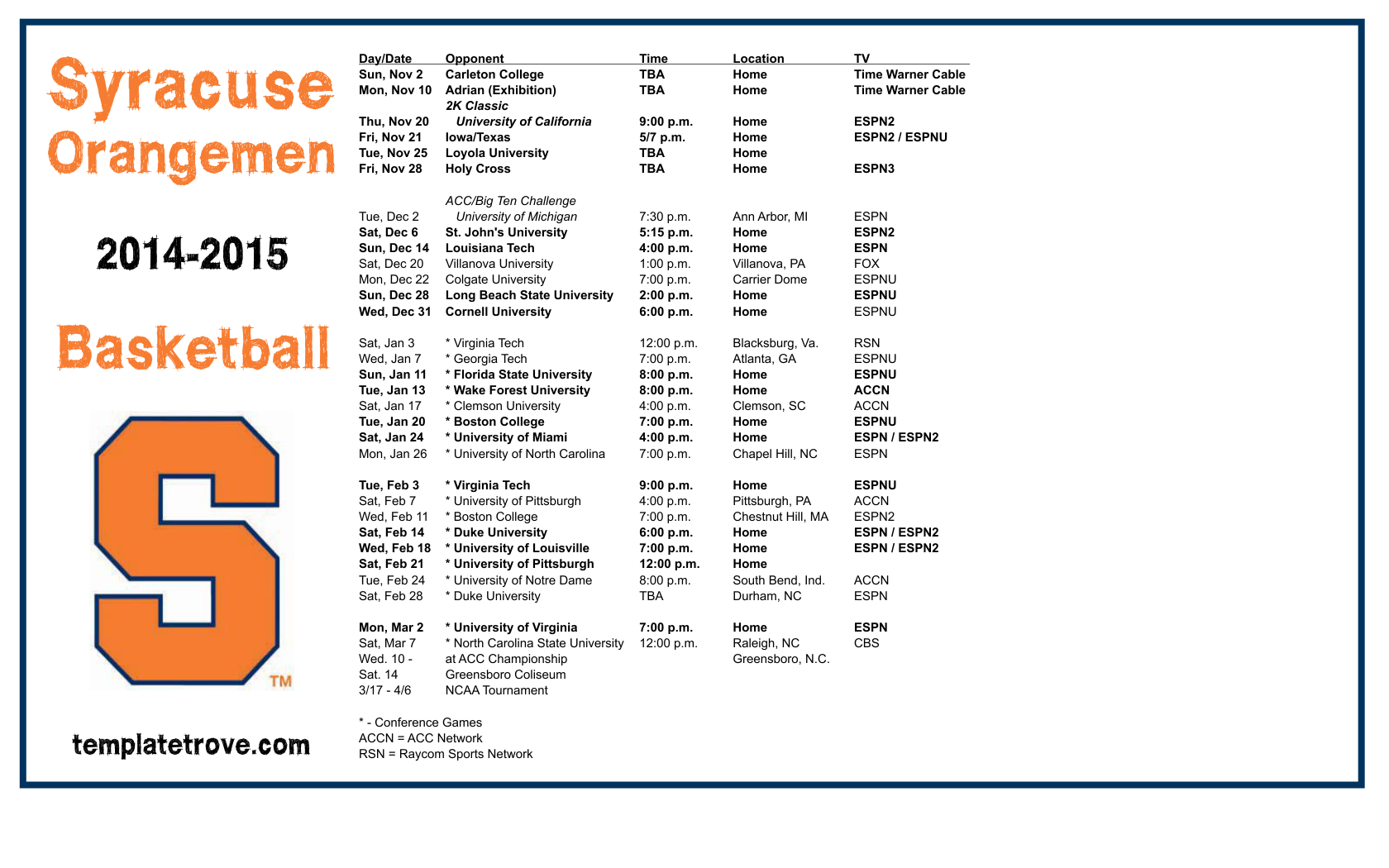 Where can you find a Syracuse basketball schedule? paperwingrvice.web