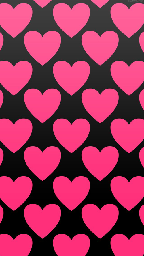 Black With Pink Hearts 47
