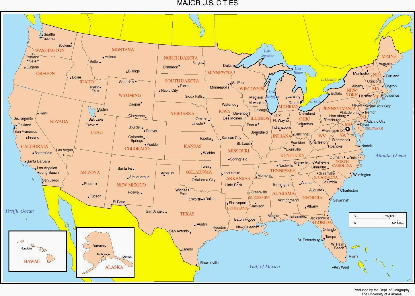 Us States Map Abbreviations