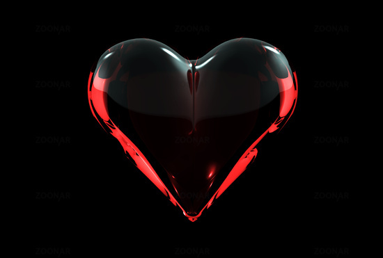Red Heart Black Background - WallpaperSafari