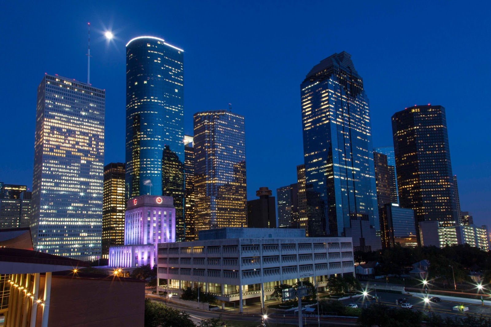 Houston Skyline Wallpaper WallpaperSafari