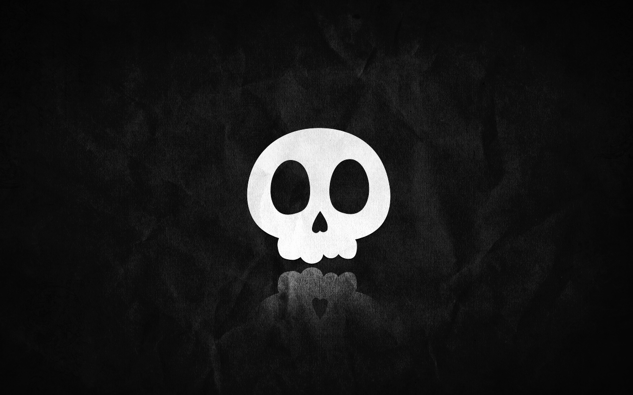 Skull Black Background - WallpaperSafari