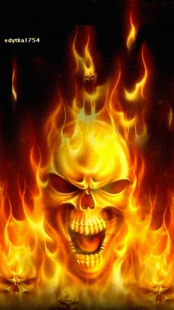 Skull and Flame Wallpaper - WallpaperSafari