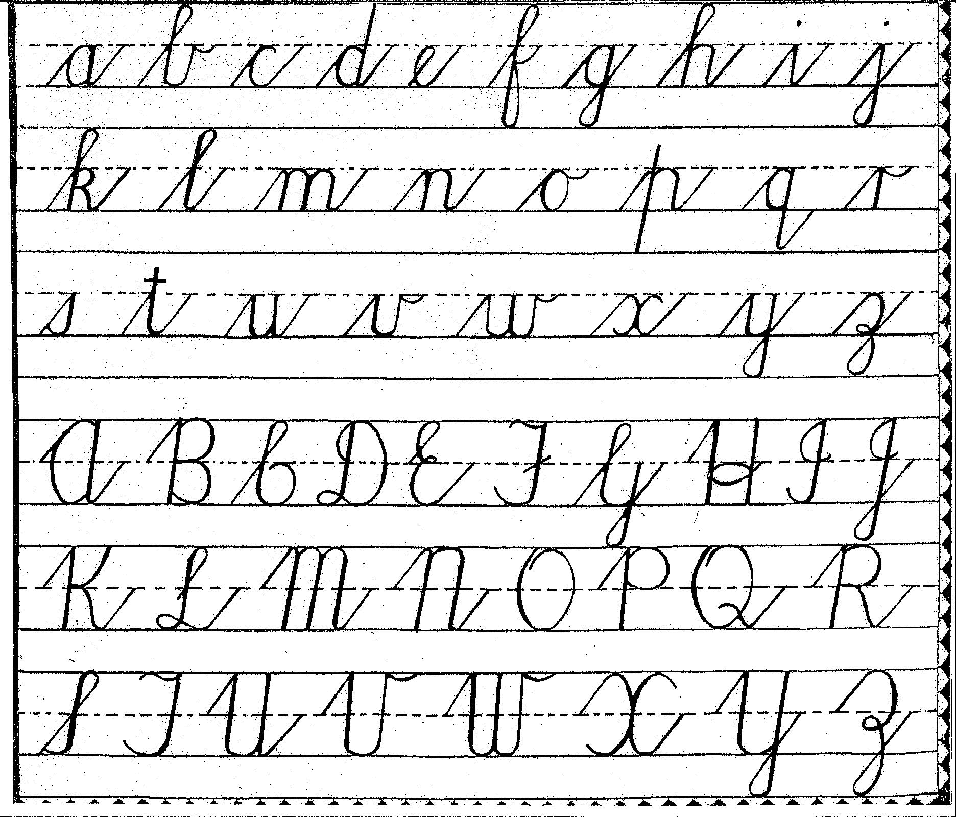 Printable Lowercase And Uppercase Cursive Letters Paper