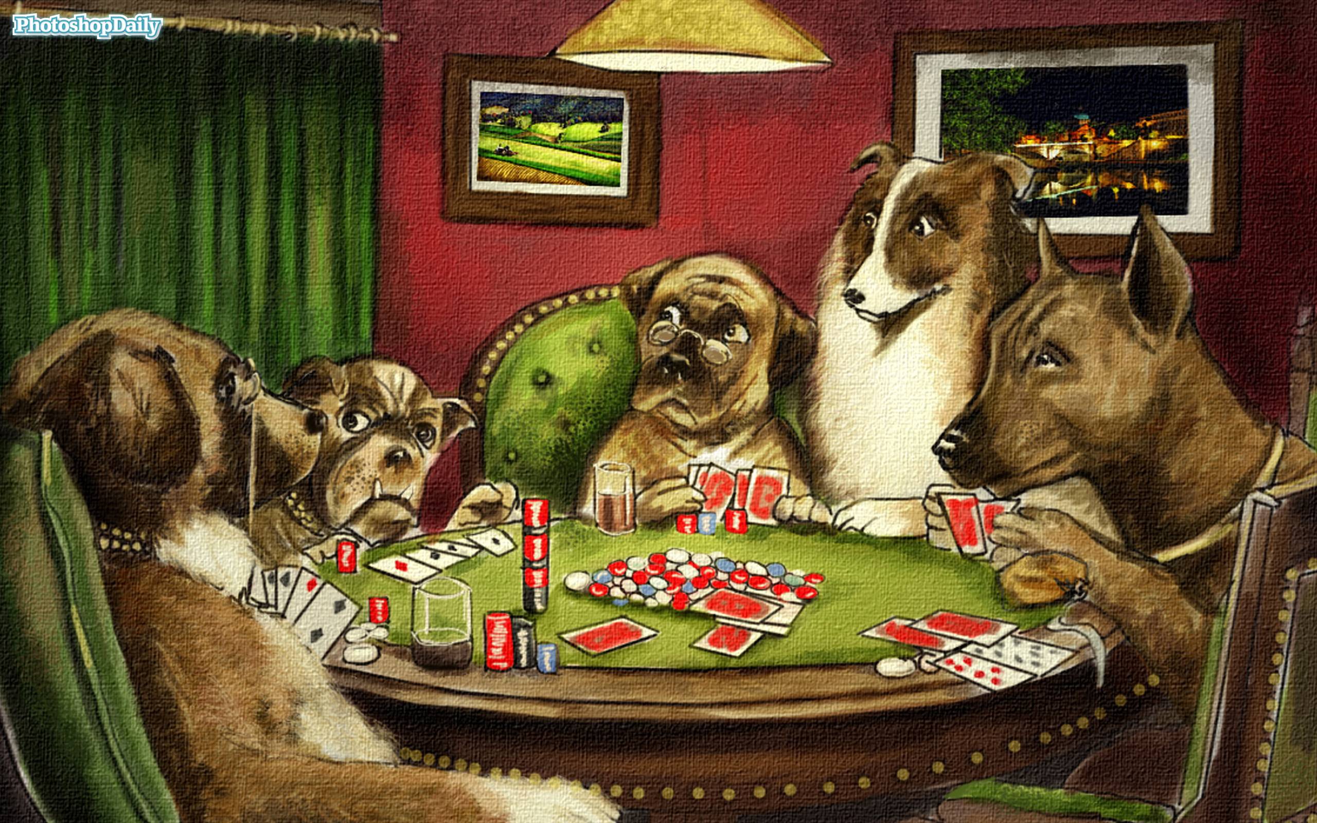 Dogs Playing Poker Wallpaper WallpaperSafari
