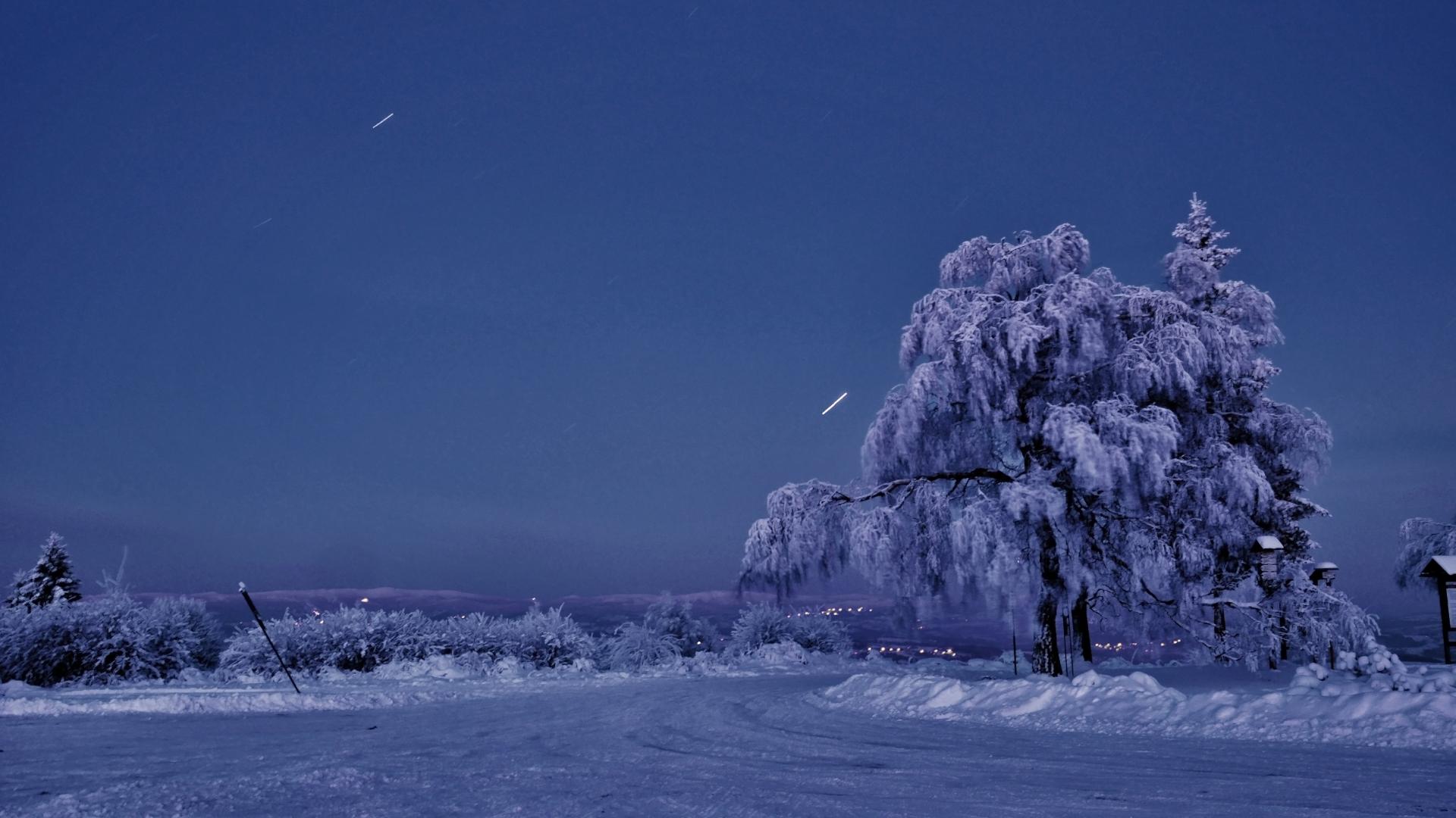 Winter Night Sky Wallpaper - Wallpapersafari