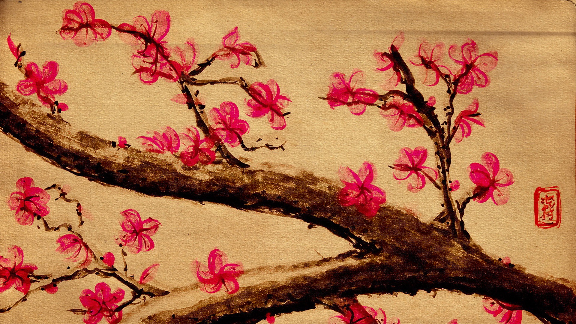 Japanese Cherry Blossom Wallpaper 1920x1080 - WallpaperSafari
