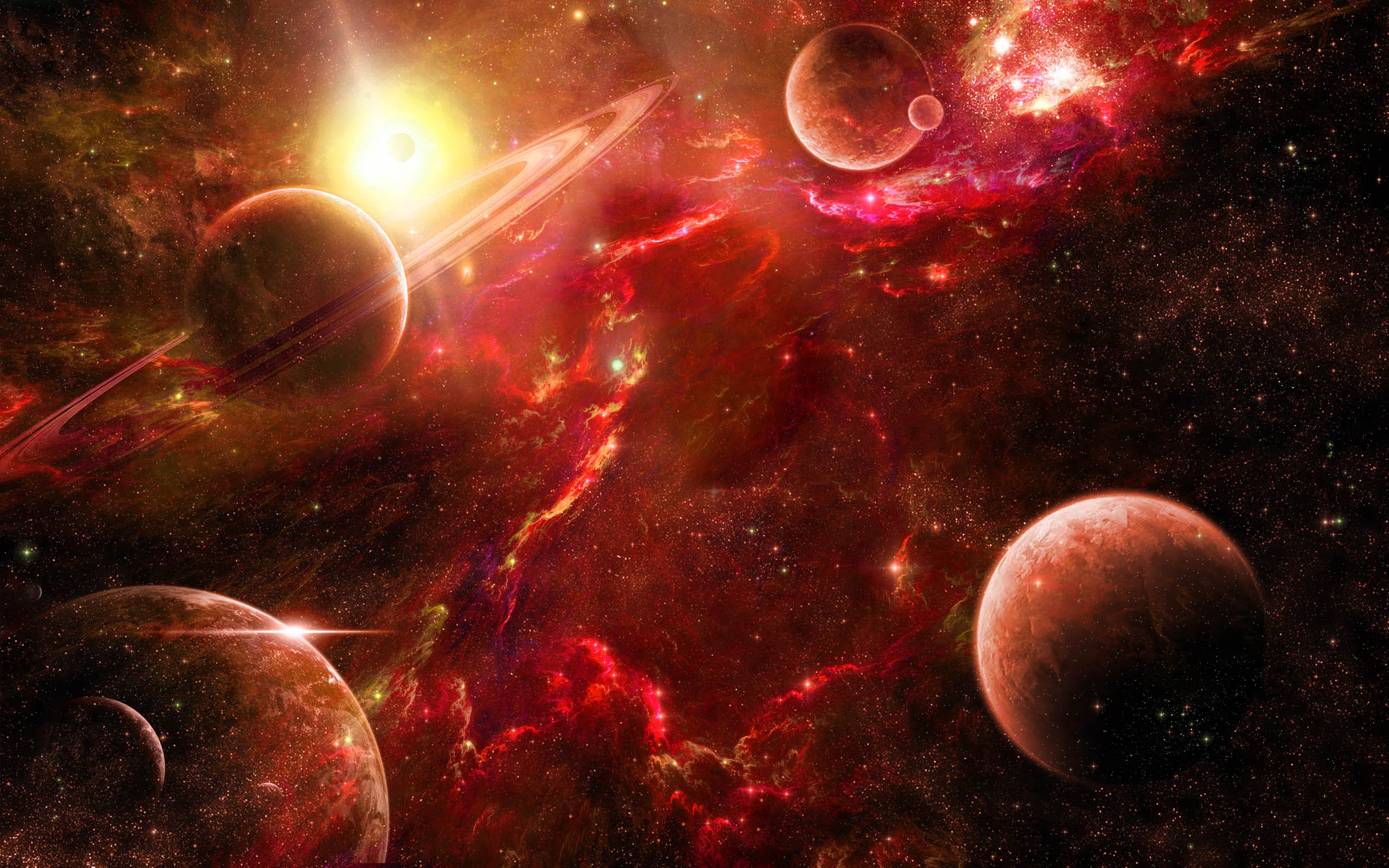 Outer Space Wallpaper Planets Wallpapersafari 7482