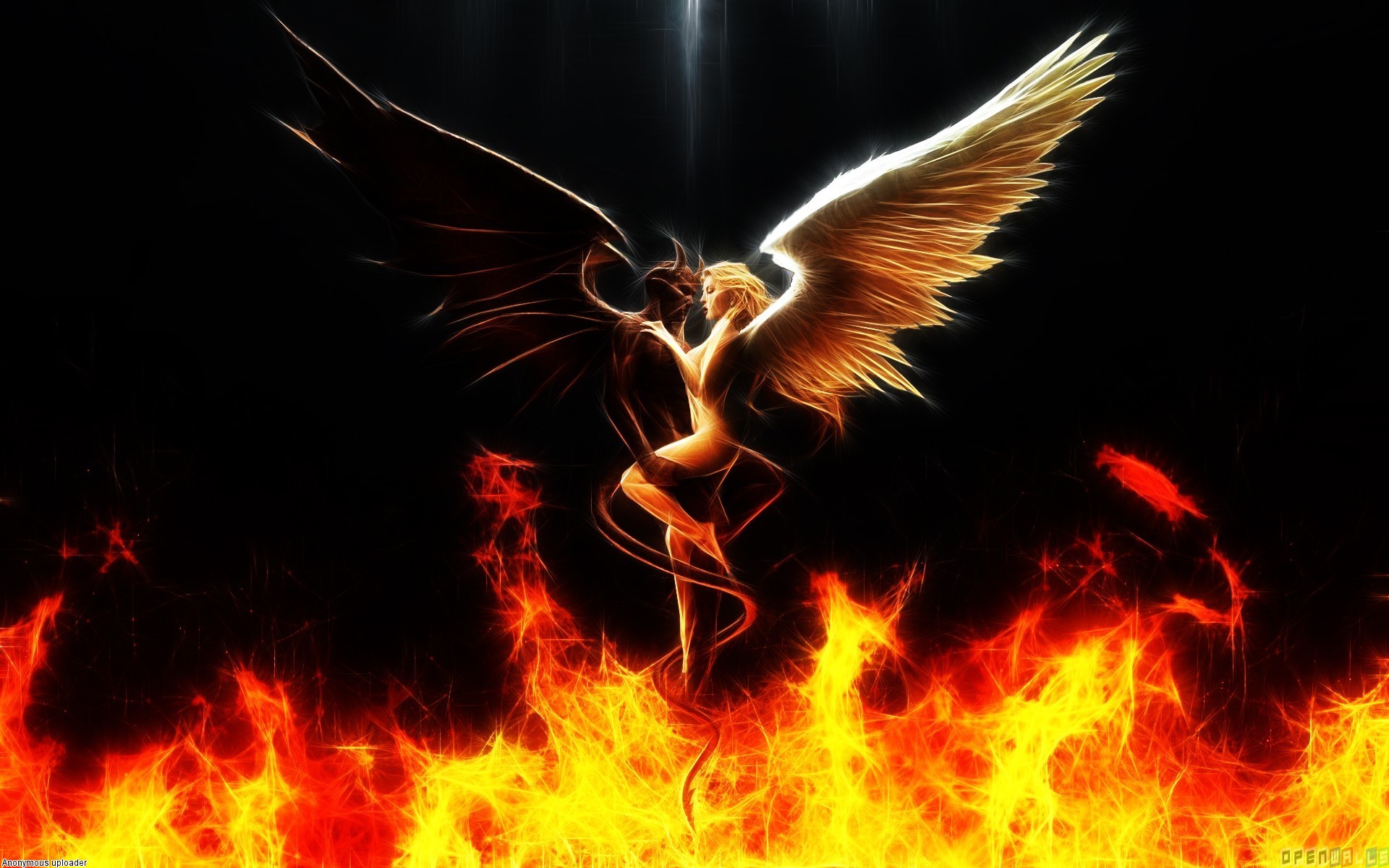 Angel and Devil Wallpaper - WallpaperSafari