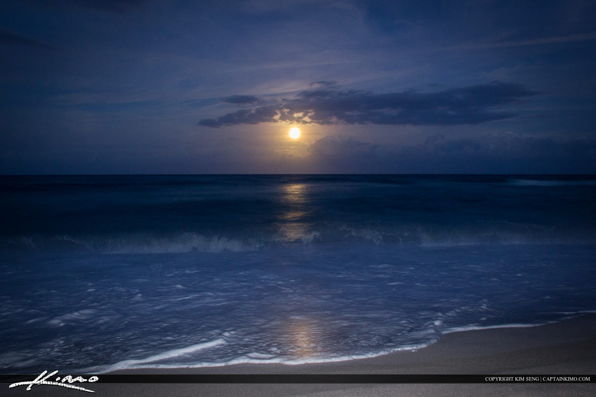 Beach Moon Wallpaper WallpaperSafari