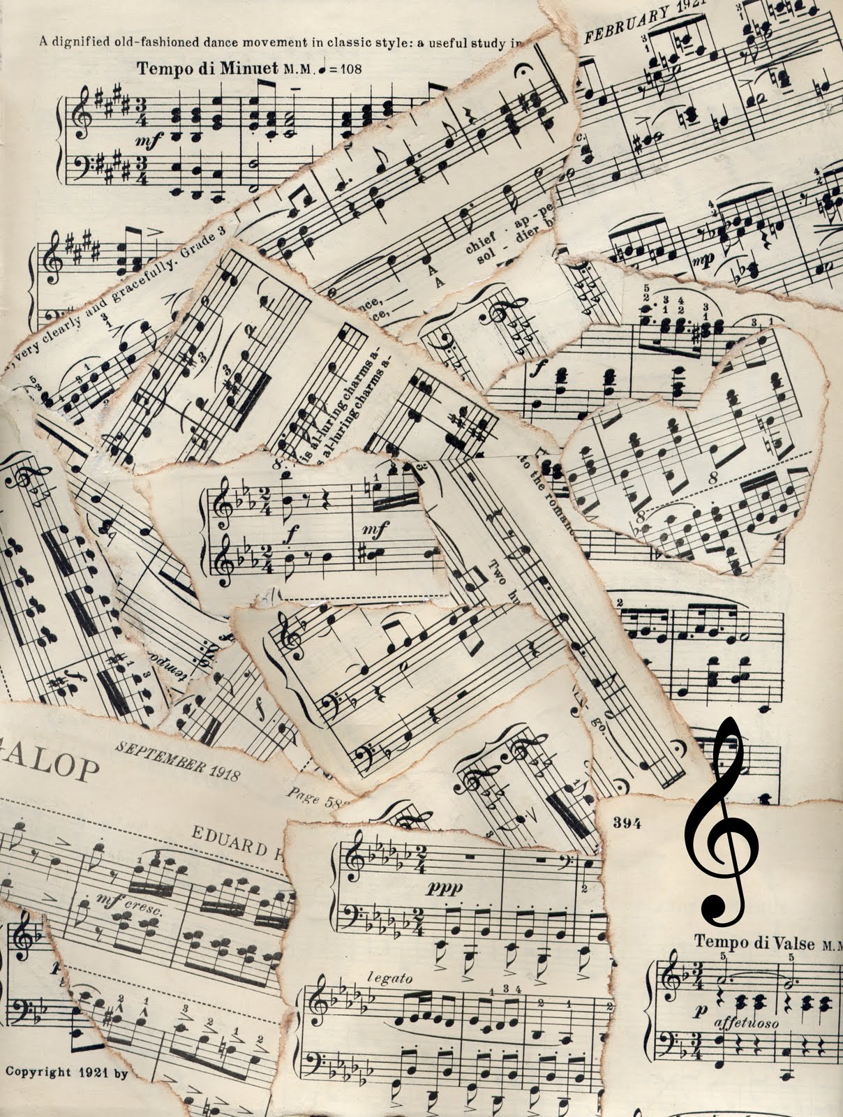 Vintage Music Sheets Printable Printable Templates