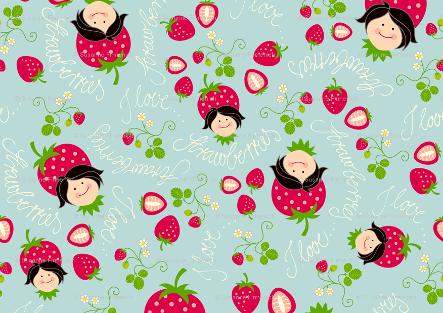 kawaii backgrounds tumblr Kawaii Strawberry Wallpaper WallpaperSafari