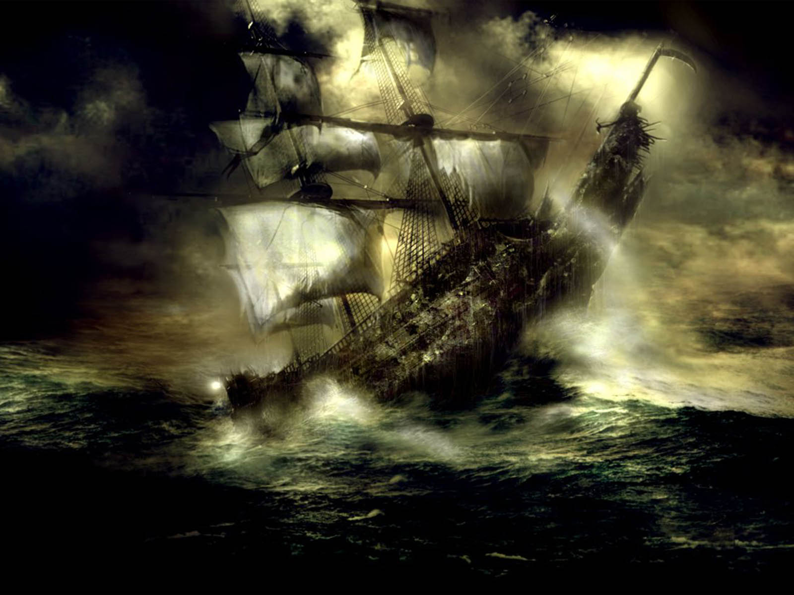 Ghost Pirate Ship Wallpaper Wallpapersafari