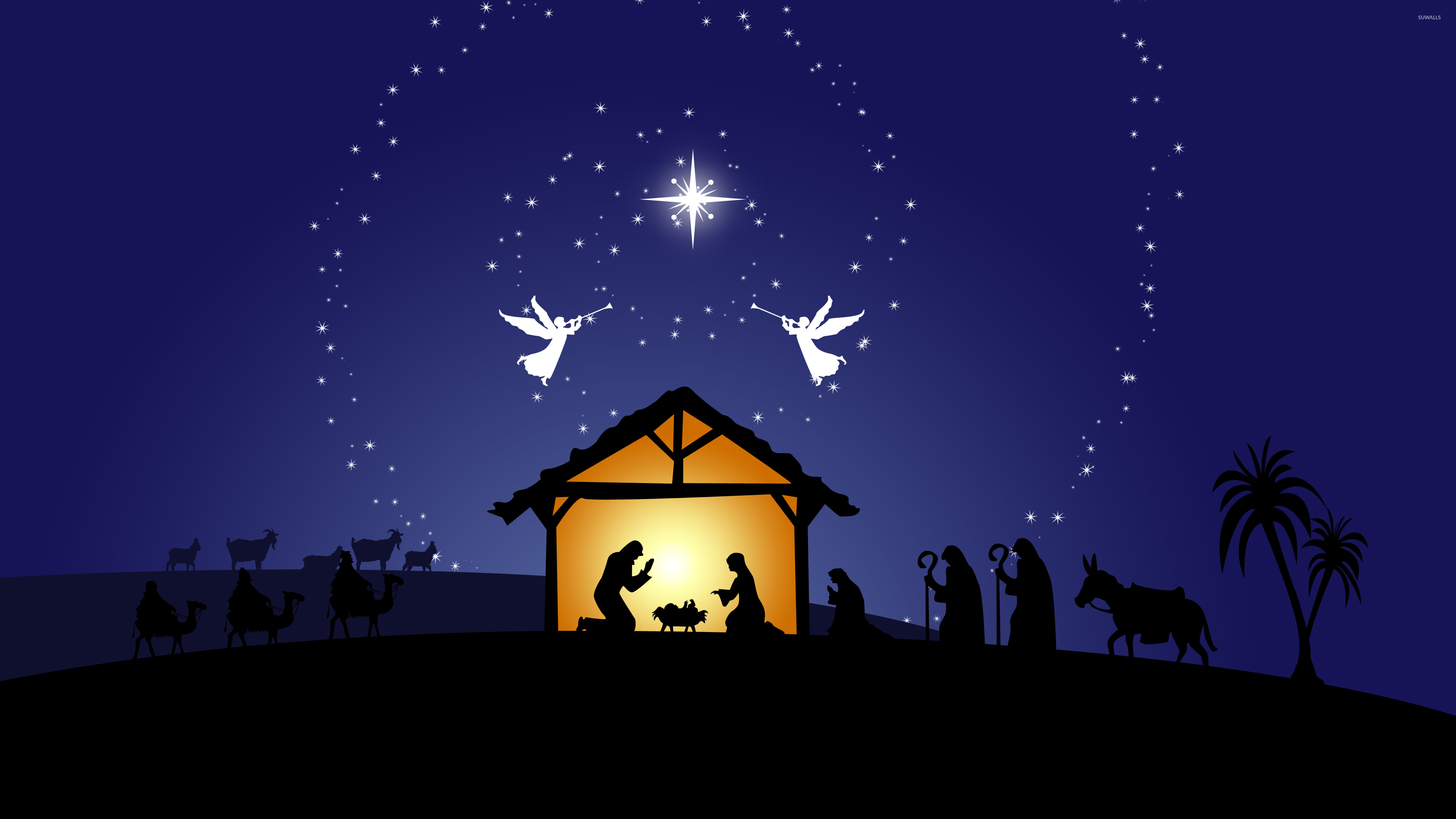 Christmas Nativity Scene Wallpaper - WallpaperSafari