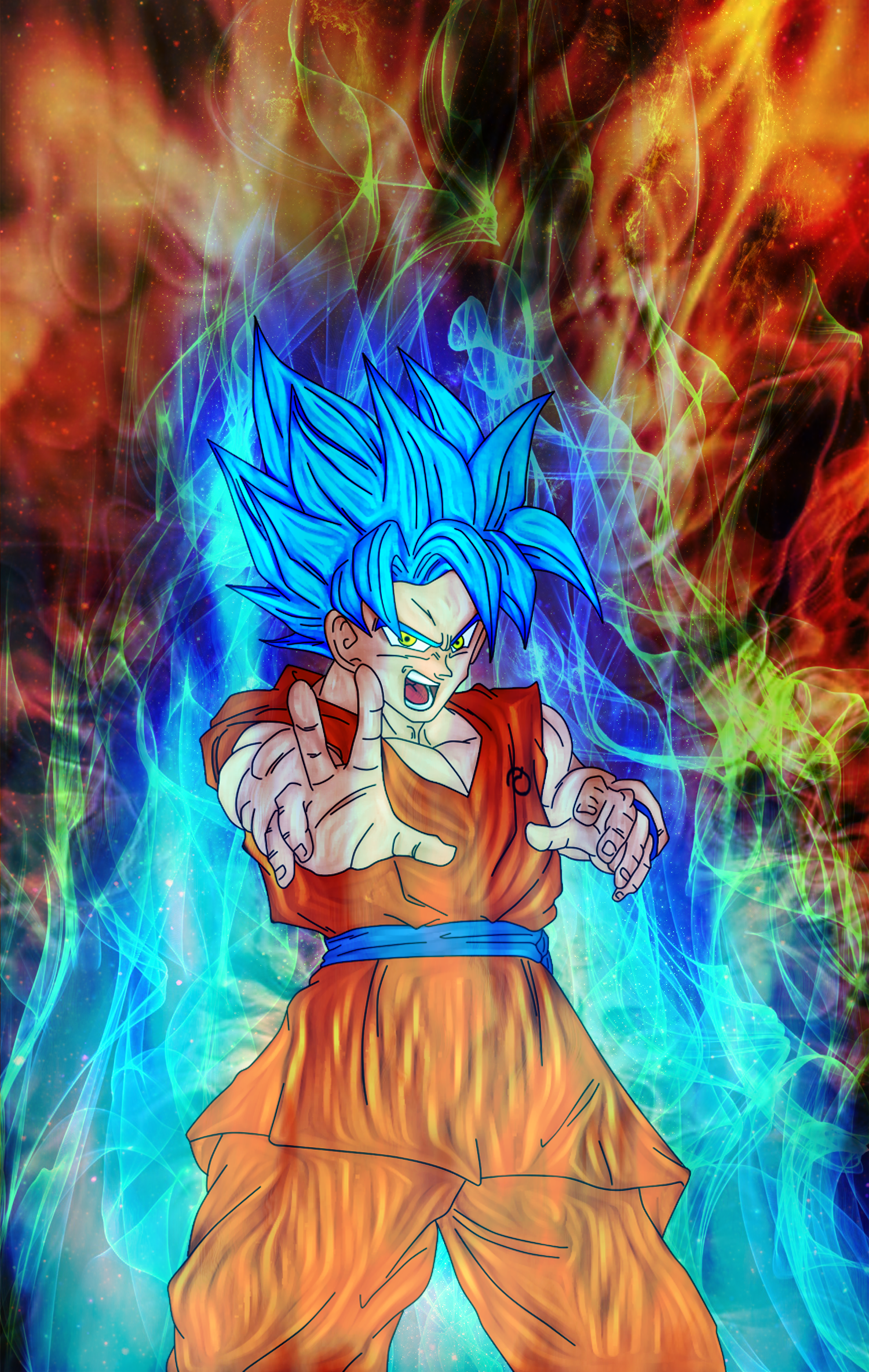 Wallpapers Goku Super Saiyan God - WallpaperSafari