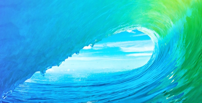 iOS 9 Wave Wallpaper - WallpaperSafari