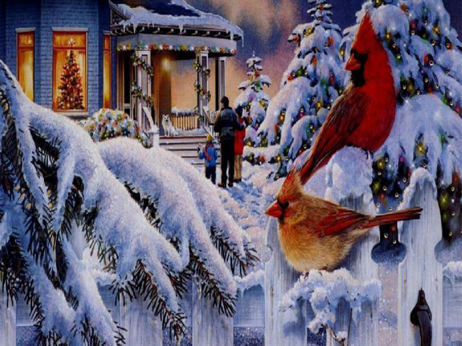Beautiful Christmas Scenes Wallpaper - WallpaperSafari