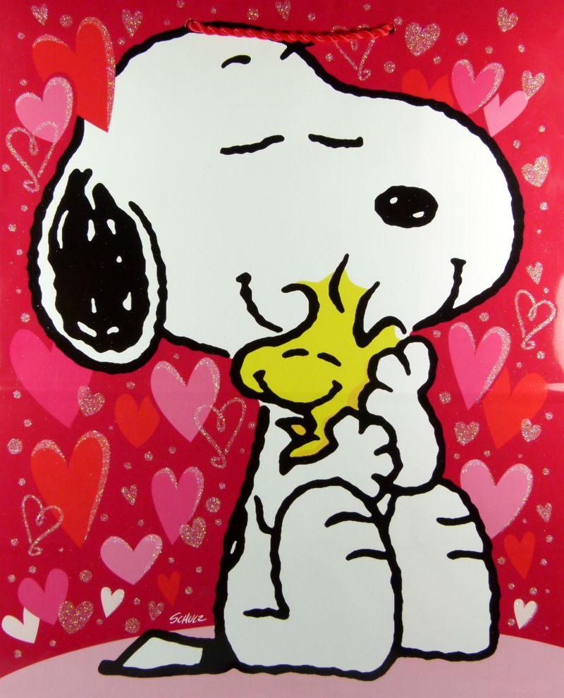 snoopy valentine's day plush