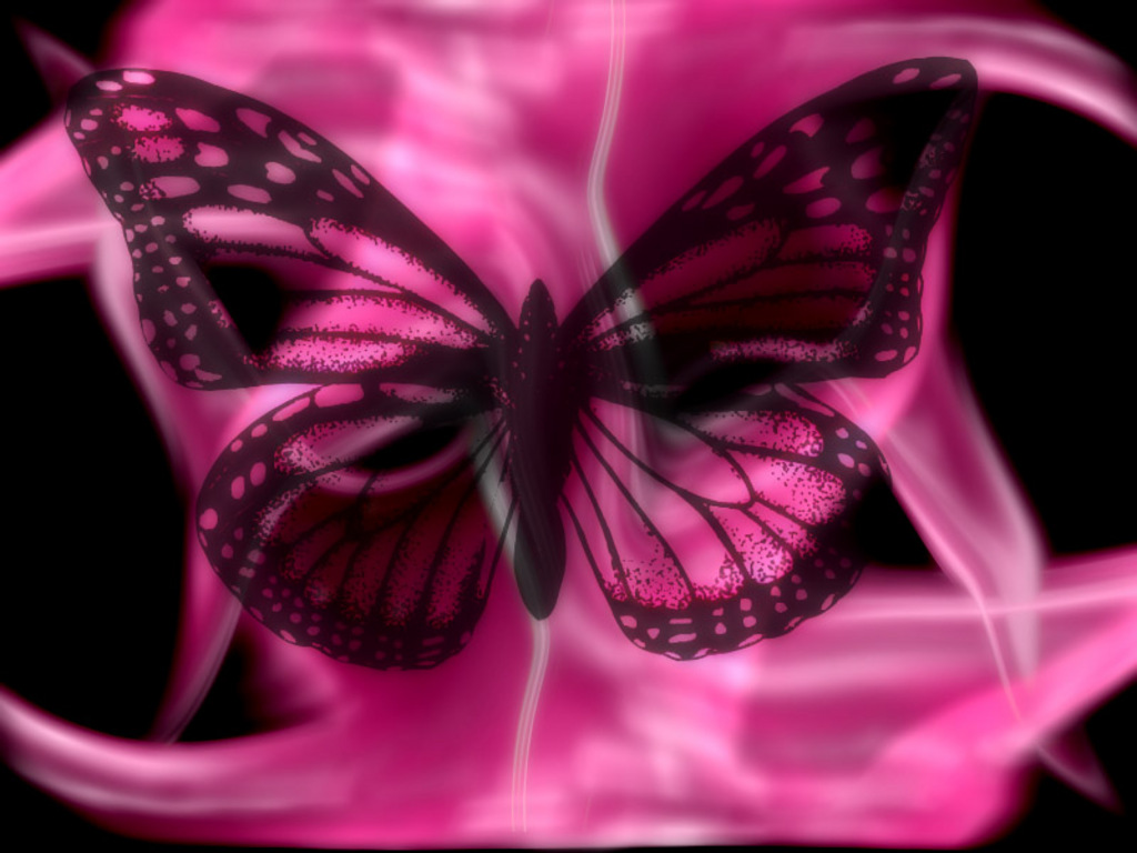 Pink Butterfly Wallpaper Desktop - WallpaperSafari