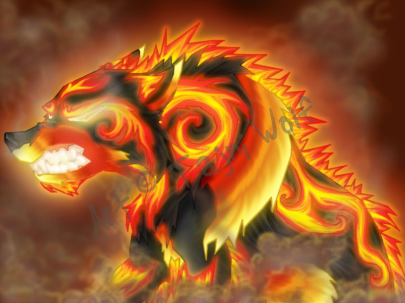 Fire Wolf Wallpaper - WallpaperSafari