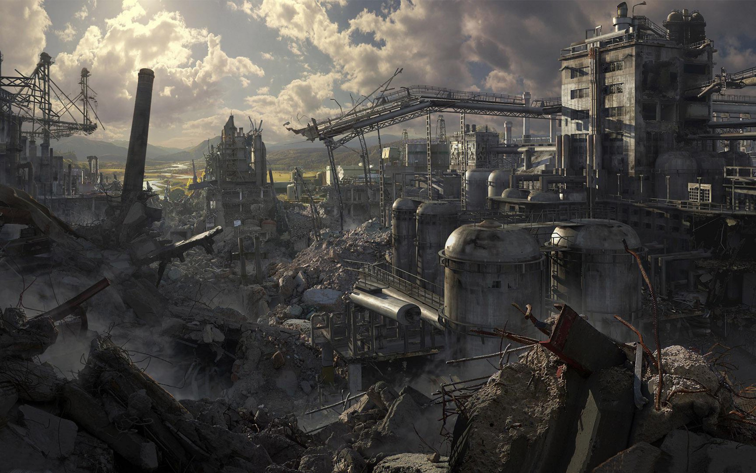 Destroyed City Background WallpaperSafari