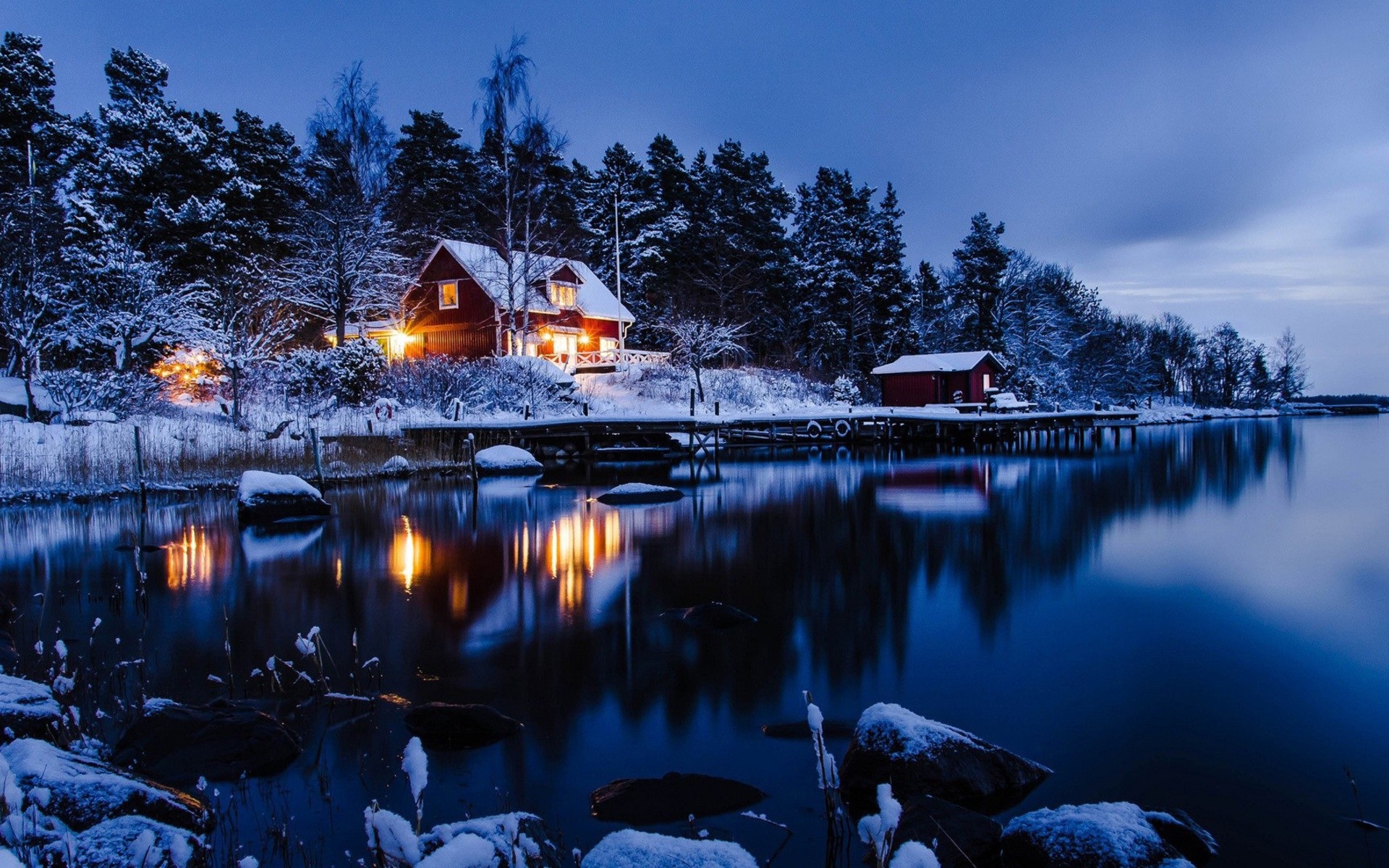 Free Winter Cabin Wallpaper Images - WallpaperSafari