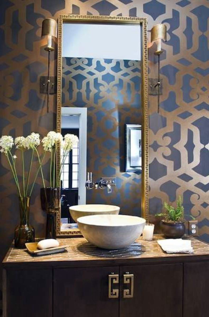 Bold Wallpaper For Powder Room WallpaperSafari