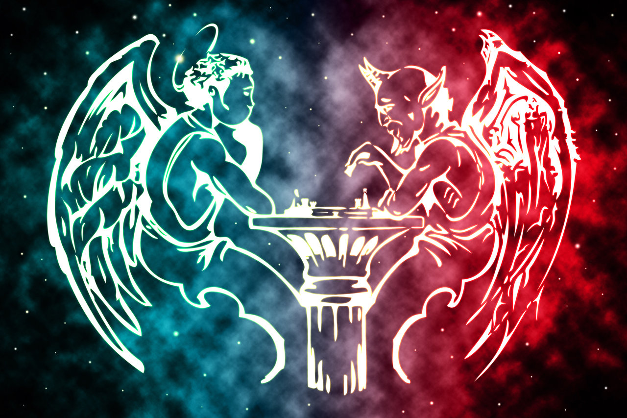 Angel and Devil Wallpaper - WallpaperSafari