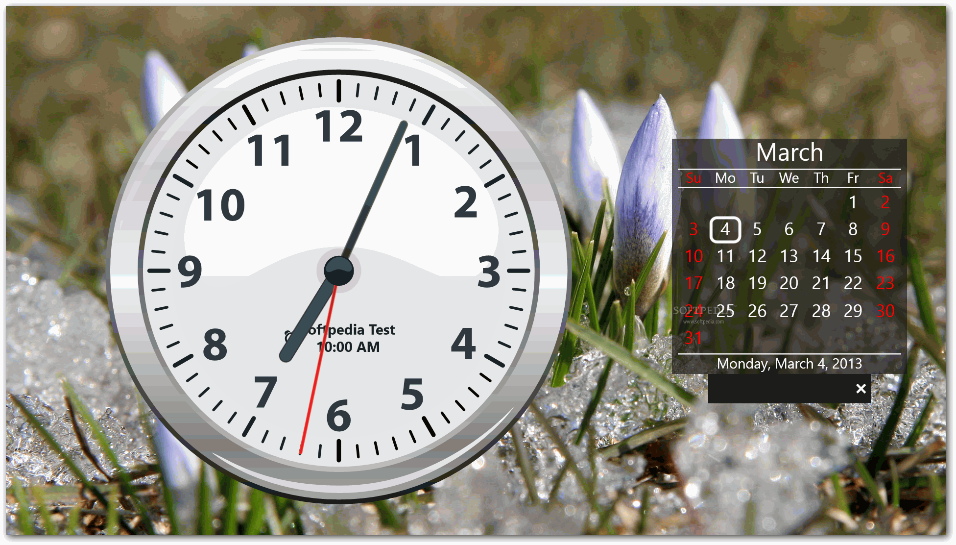 analog clock windows 10 desktop