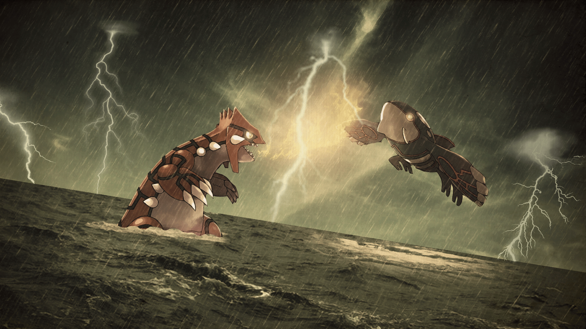 Groudon Vs. Kyogre by Scarangel999 on DeviantArt