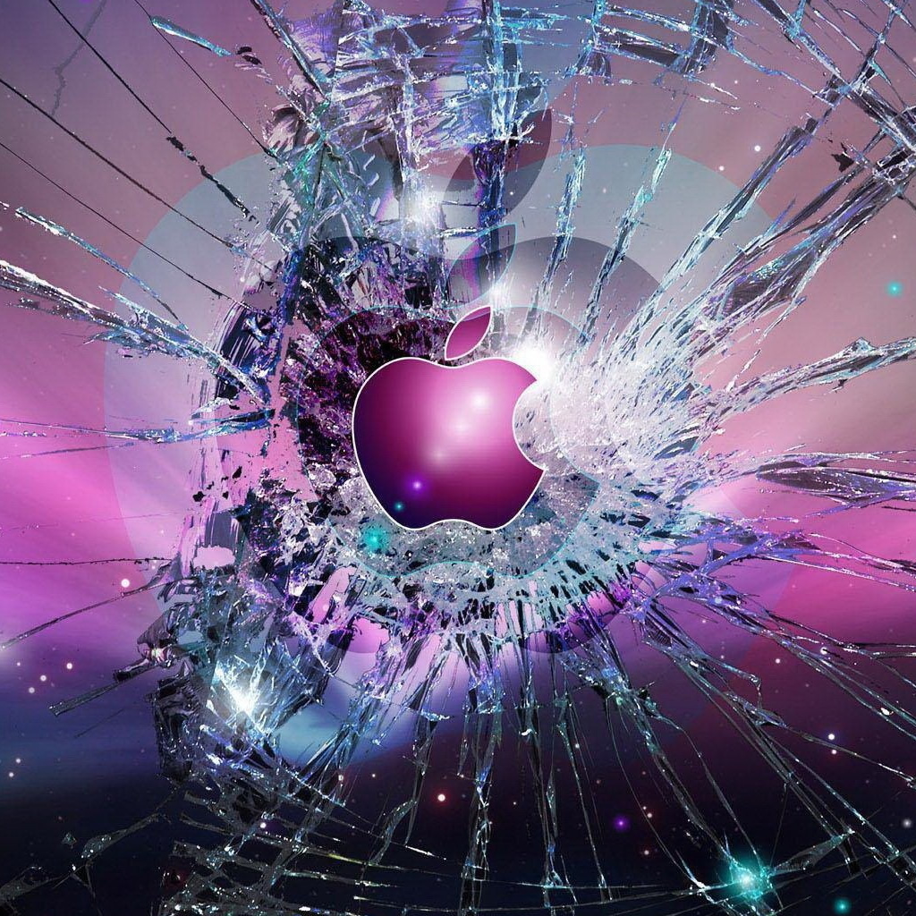 Logo Broken Glass iPad Wallpaper iPhone