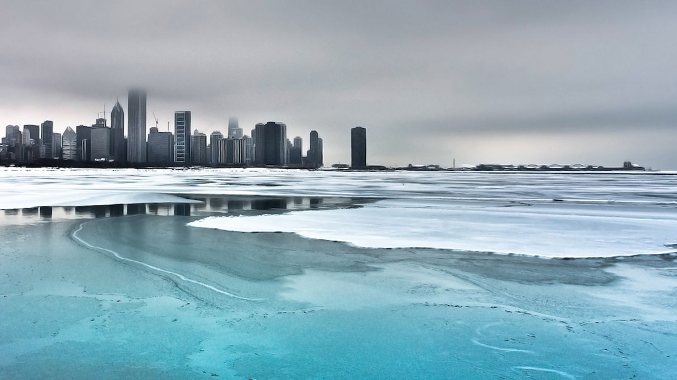 Frozen Lake Michigan Chicago
