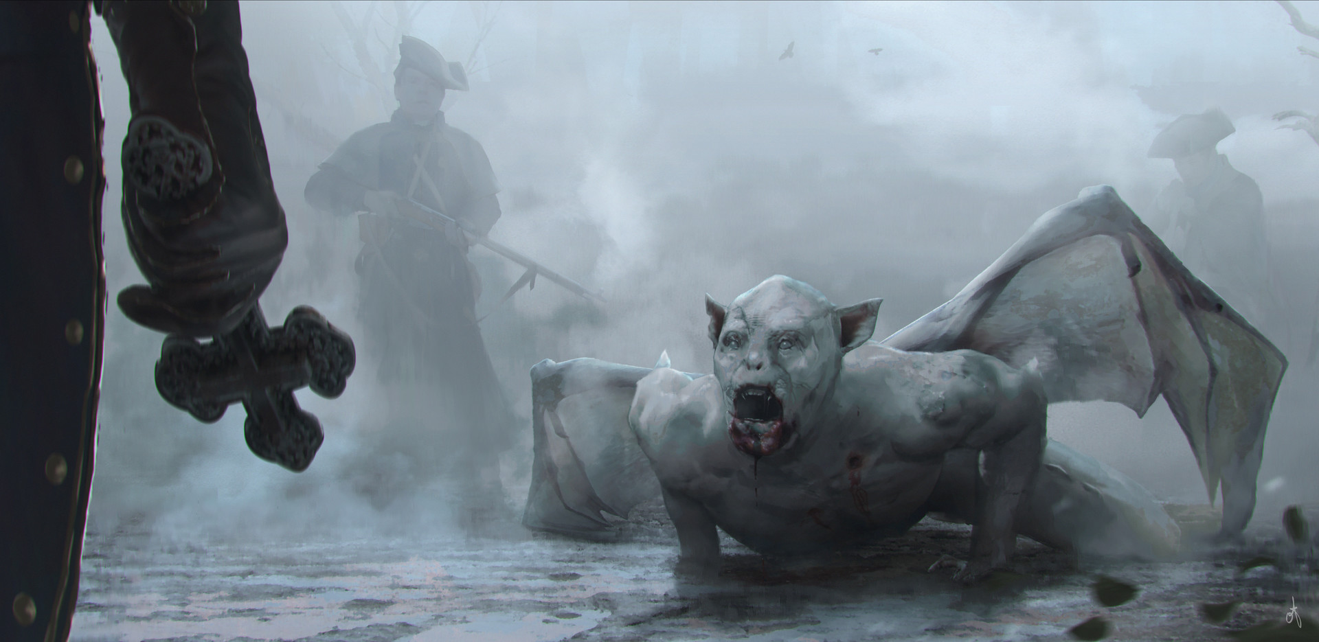 Dark Gargoyle Wallpaper By Oliver Fetscher