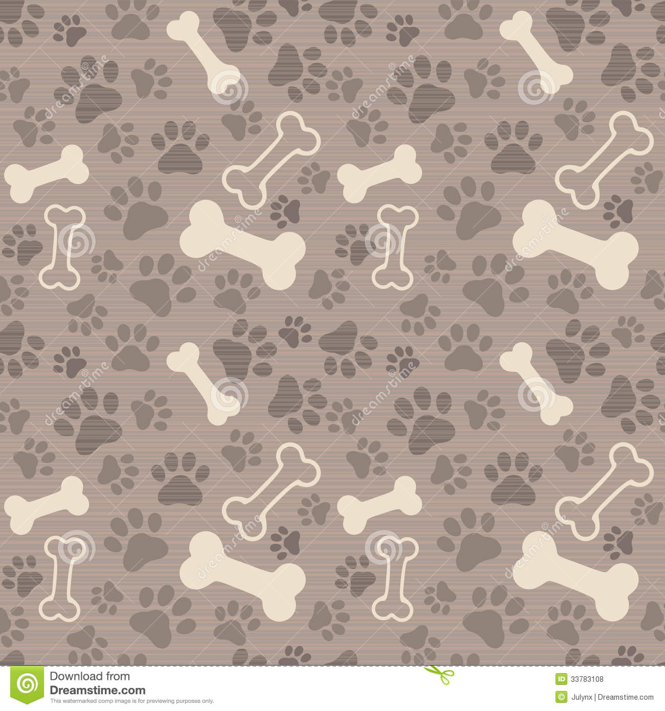 Dog Bones Wallpaper Seamless Background Paw