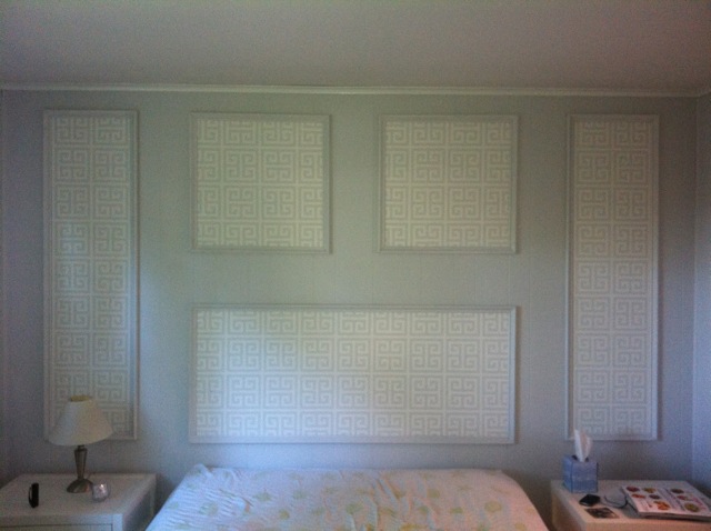 Wallpaper Over Plywood Panels Laminate Paint Bedroom Cabi