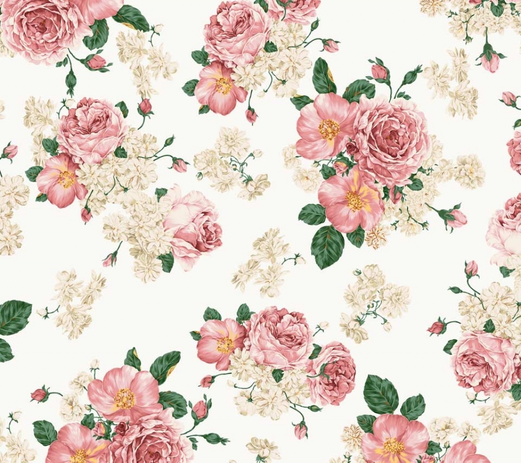 Pink Vintage Floral Wallpaper Wallmaya