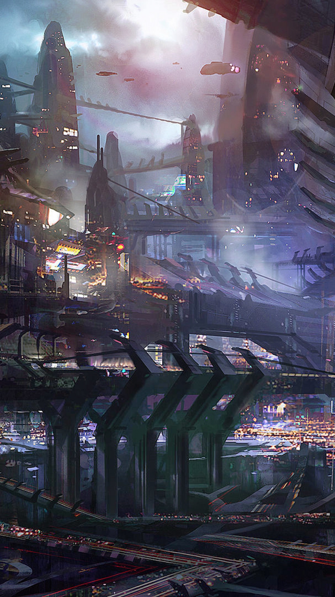 Sci Fi City HD Android Wallpaper
