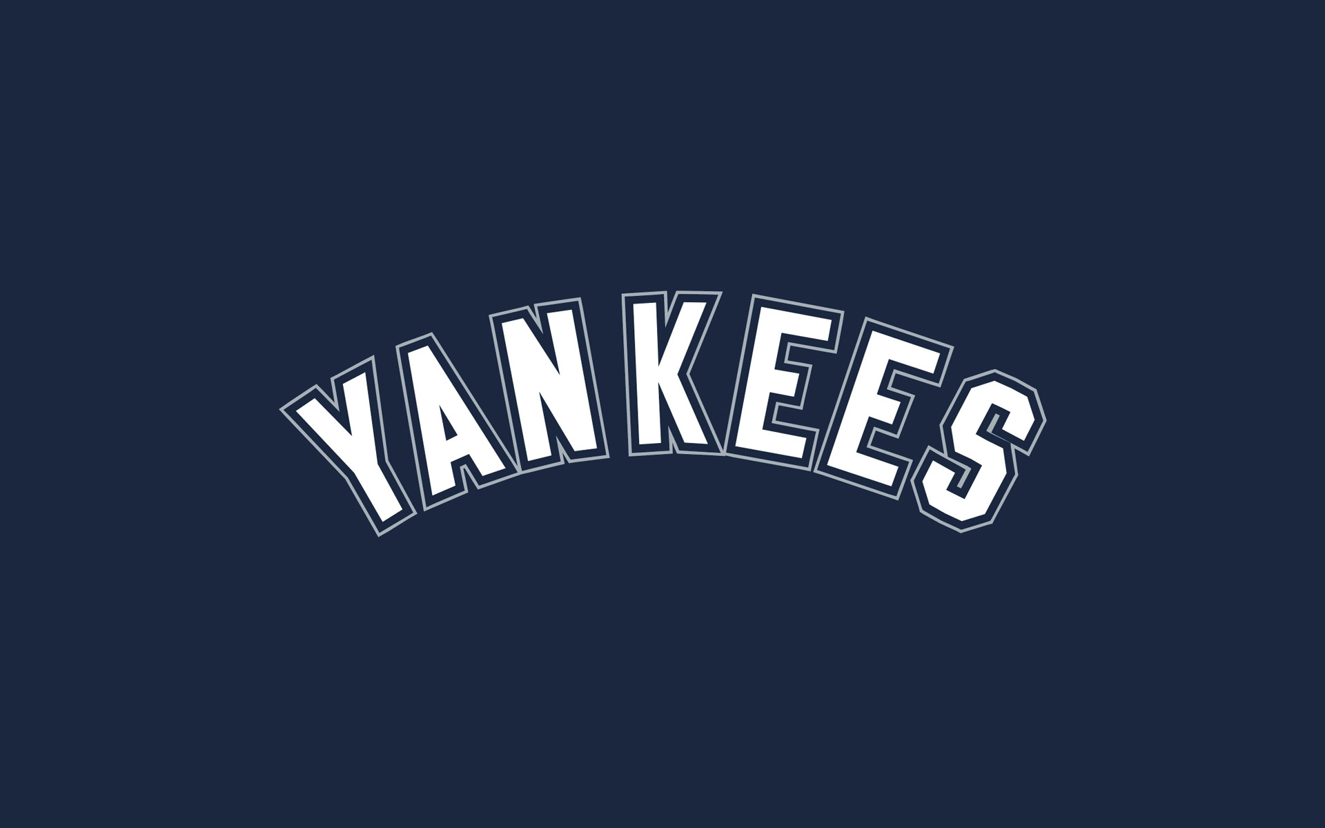 Mlb New York Yankees Logo Navy Background Wide