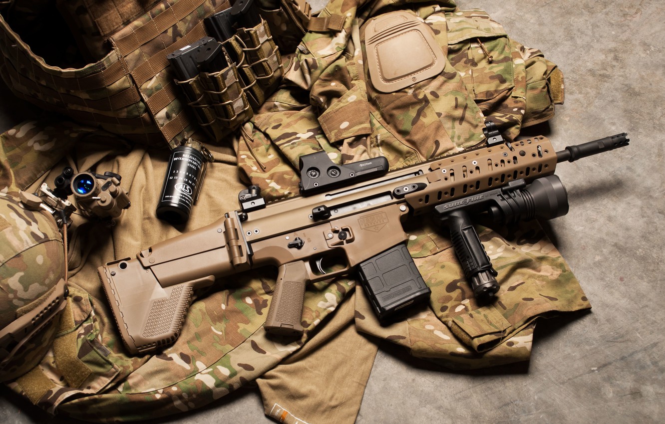 Wallpaper Sr25 M110 Assault Rifle Mk11 Scar25 Image For