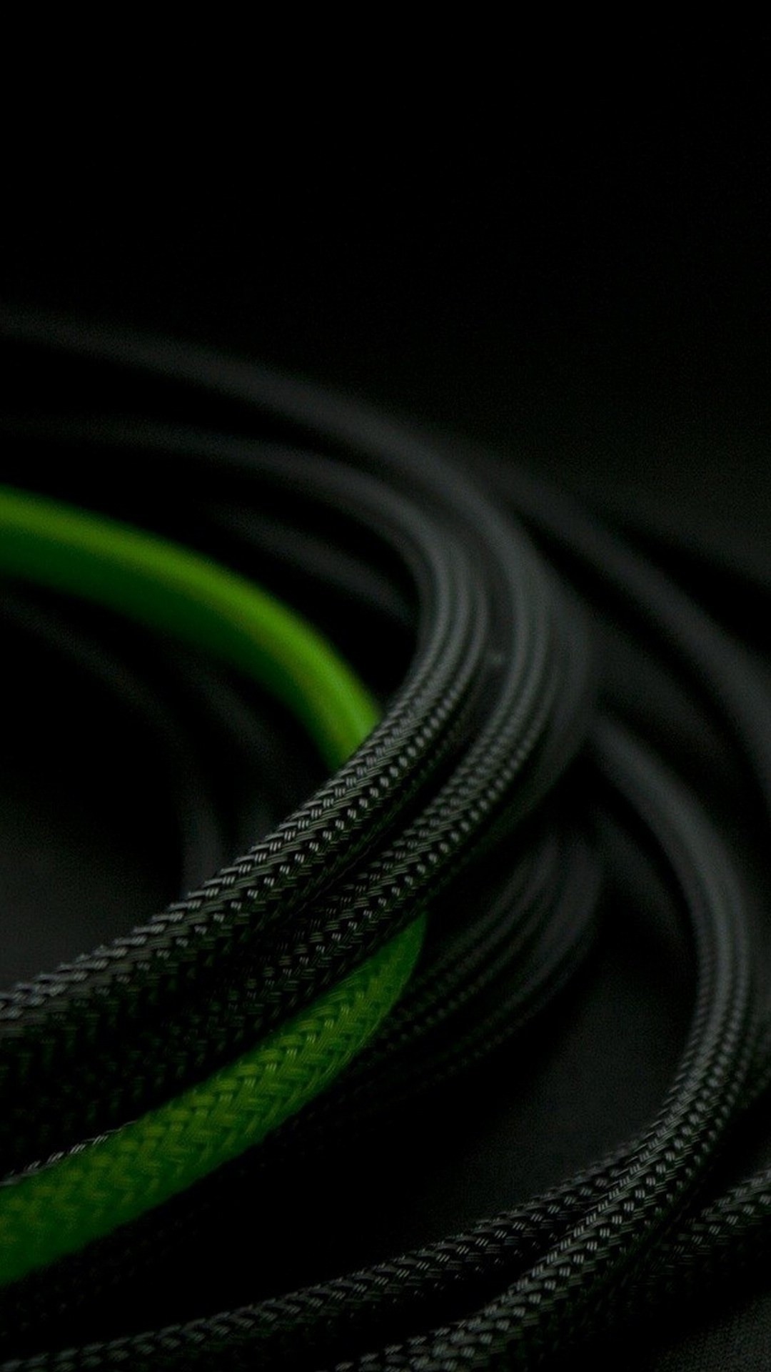 Black And Green Rope 3d iPhone Plus
