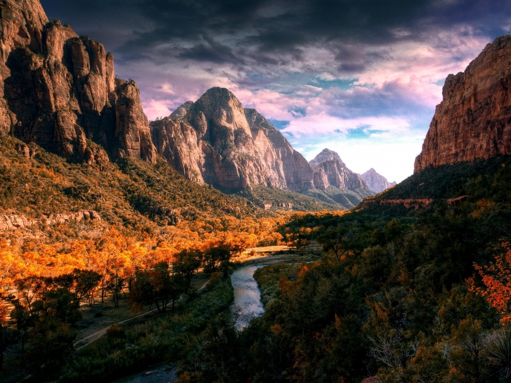 Splendid Canyon In Autumn Wallpaper Nature With