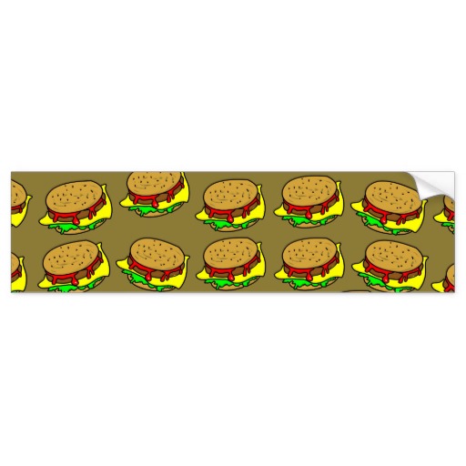 Burger Wallpaper Bumper Stickers