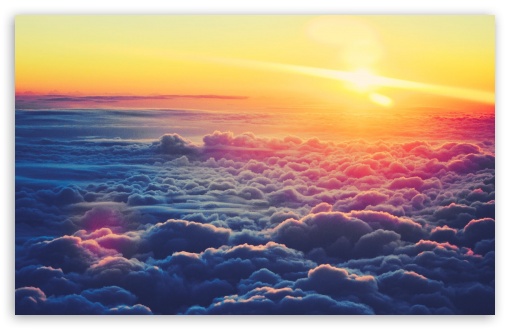 Sunrise Above The Clouds HD Wallpaper For Standard Fullscreen