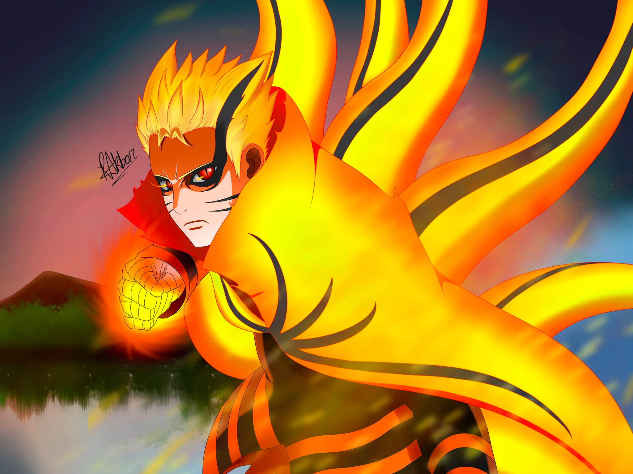 Find more Baryon Mode Naruto HD Wallpaper Background Image 2048x1536. 