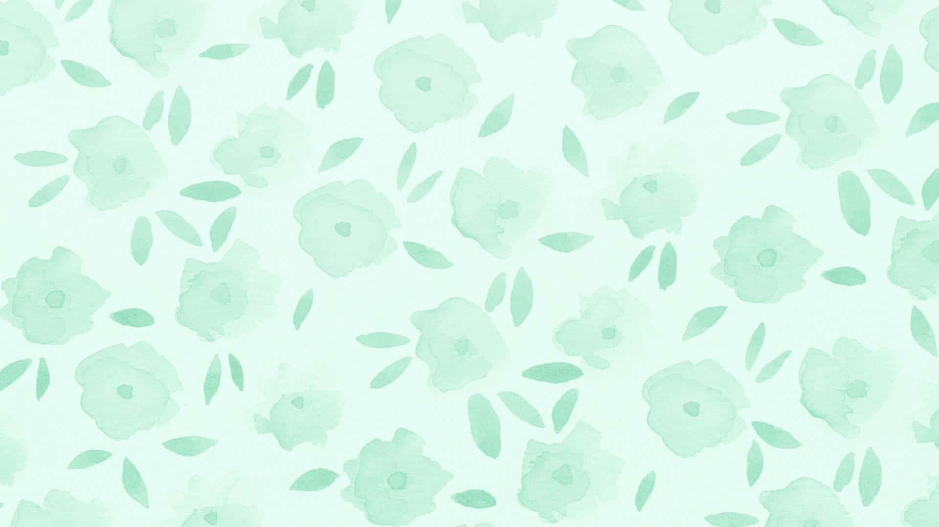 Download Flower Cute Mint Green Aesthetic Wallpaper