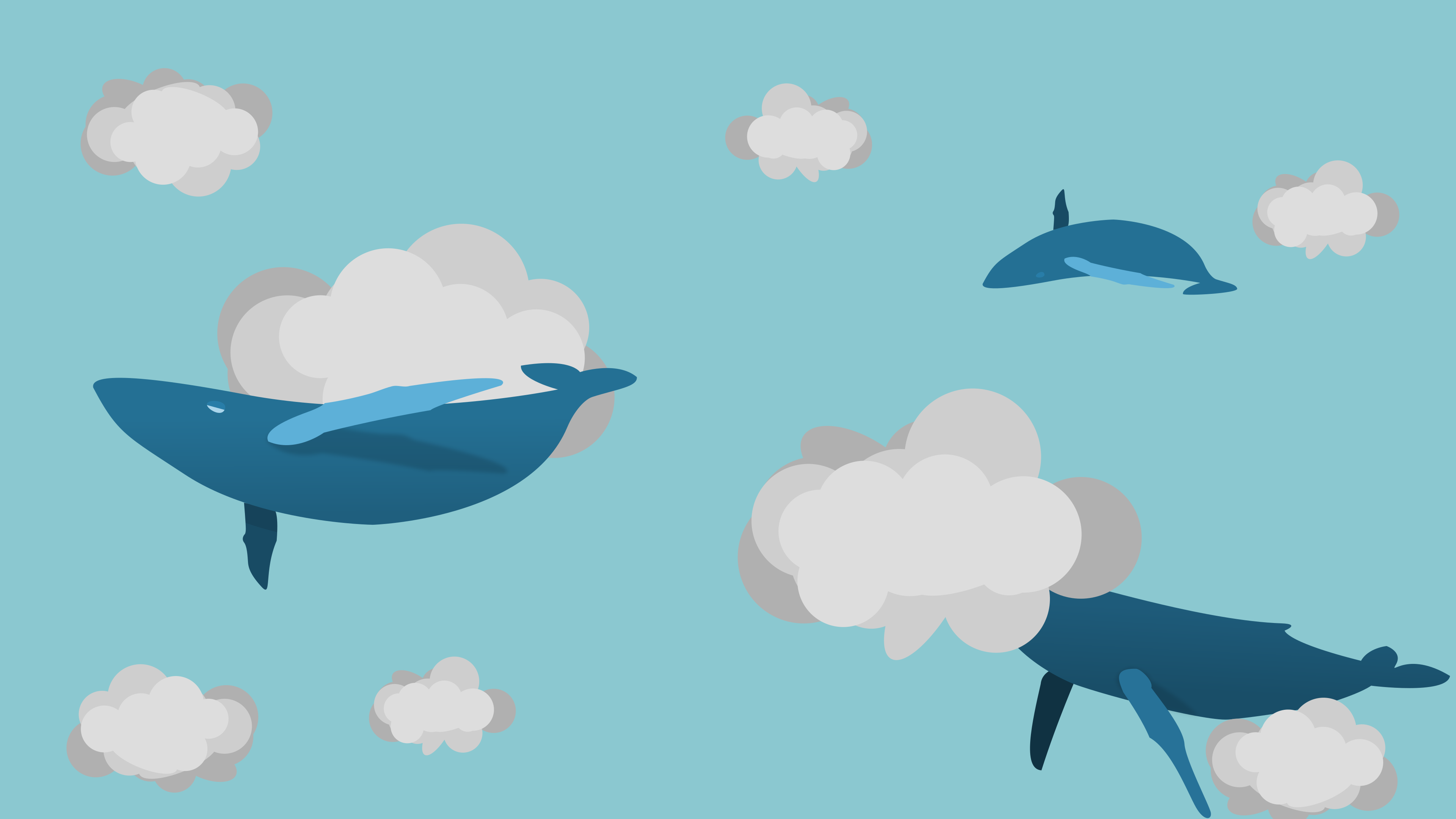 Flying Whales Wallpaper
