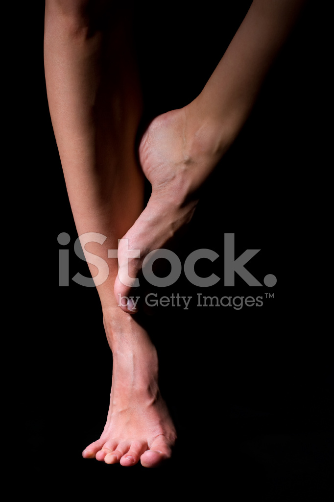 Bare Feet on A Black Background Stock Photos FreeImagescom