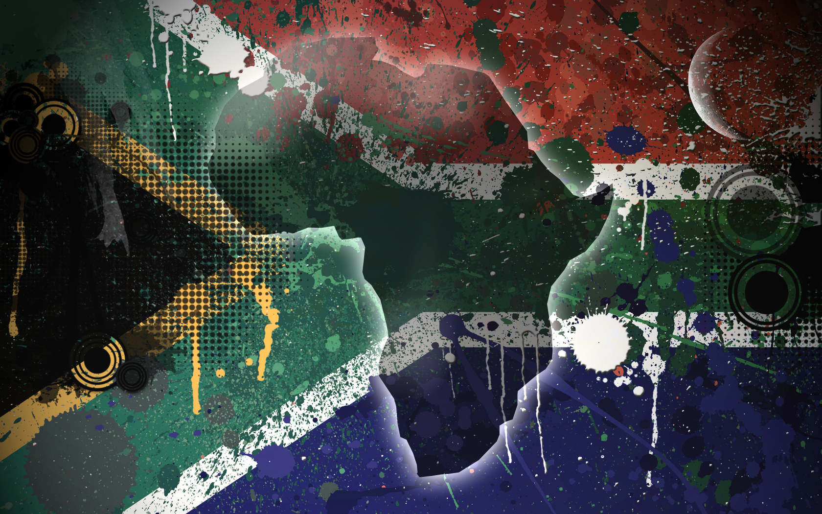 Africa Flag Art Wallpaper HD S